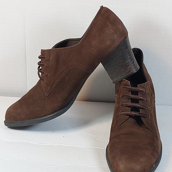 AEROSOLES Brown Suede Heely UN Ankle Boots – Size 7B - Picture 2 of 7